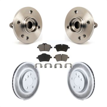 Front Hub Bearing Assembly Coated Disc Brake Rotor Pad Kit For 2014-2015 Mini Cooper 1.6L KBB-121537