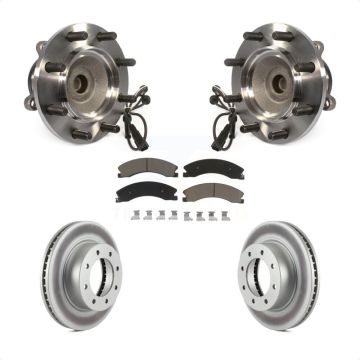 Front Hub Bearing Coated Brake Rotor & Pads Kit For 2012-2021 Nissan NV2500 NV3500 NV1500 KBB-121542