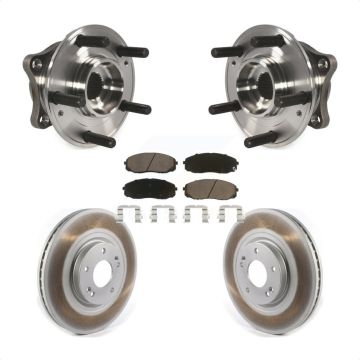 Front Hub Bearing Assembly Coated Disc Brake Rotors And Pads Kit For 2015-2021 Kia Sedona KBB-121543
