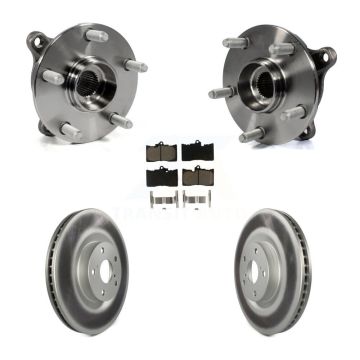Front Hub Bearing Coat Brake Rotor Pads Kit (5Pc) For Lexus IS300 IS350 GS350 RC350 RC300 KBB-121547