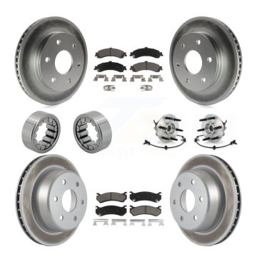 Front Rear Hub Bearing Coat Brake Rotor Pads Shoe Kit (10Pc) For Chevrolet Avalanche 1500 KBB-121594