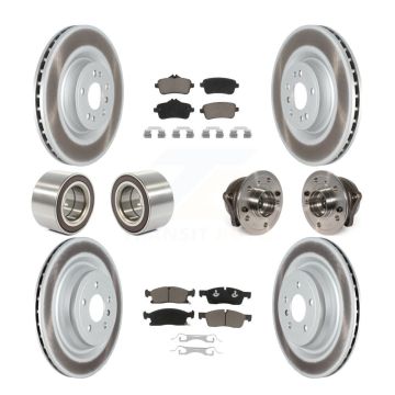 Front Rear Hub Bearing Coat Brake Rotor Pad Shoe Kit (10Pc) For Mercedes-Benz GL350 GL450 KBB-121603