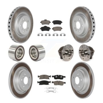 Front Rear Hub Bearing Coat Brake Rotor Pad Shoe Kit (10Pc) For Mercedes-Benz ML350 ML250 KBB-121604