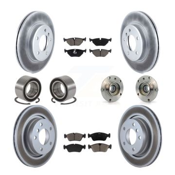 Front Rear Hub Bearing Coat Brake Rotor Pad Shoe Kit (10Pc) For BMW 325i 325Ci 328i 323Ci KBB-121625