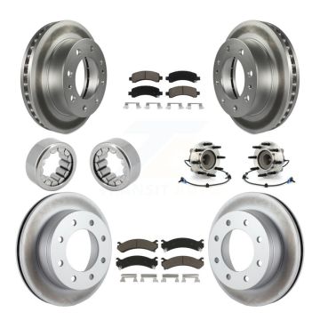 Front Rear Hub Bearing Coat Brake Rotor Pad Shoe Kit (10Pc) For GMC Savana 2500 Chevrolet KBB-121635