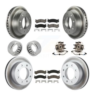 Front Rear Hub Bearing Coat Brake Rotor Pads Shoe Kit (10Pc) For Hummer H2 Chevrolet 2500 KBB-121640
