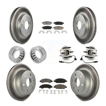 Front Rear Hub Bearing Coat Brake Rotor Pads Shoe Kit (10Pc) For Chevrolet Silverado 1500 KBB-121681