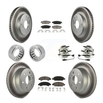 Front Rear Hub Bearing Coat Brake Rotor Pads Shoe Kit (10Pc) For Chevrolet Silverado 1500 KBB-121683