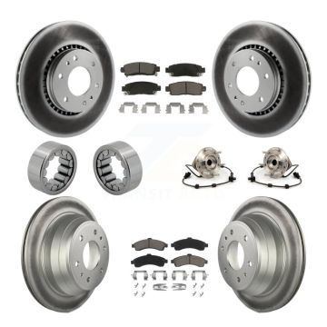 Front Rear Hub Bearing Coat Brake Rotor Pad Shoe Kit (10Pc) For Chevrolet GMC Trailblazer KBB-121692