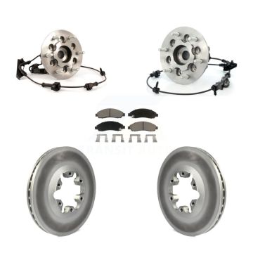 Front Hub Bearing Coat Brake Rotor Pads Kit For Chevrolet Colorado GMC Canyon Isuzu i-350 KBB-121756