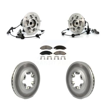 Front Hub Bearing Assembly Coat Brake Rotor Pad Kit For Chevrolet Colorado GMC Canyon RWD KBB-121759