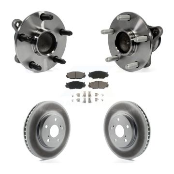 Front Hub Bearing Assembly Coated Disc Brake Rotors And Pads Kit For Lexus IS250 RWD KBB-121763
