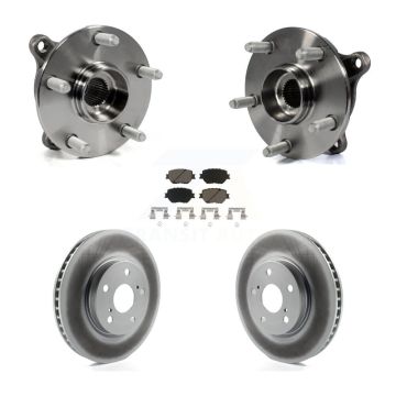 Front Hub Bearing Assembly Coated Disc Brake Rotors And Ceramic Pads Kit For Lexus IS250 KBB-121764