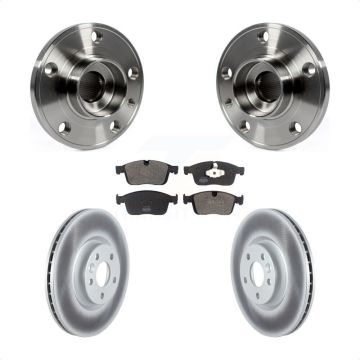Front Hub Bearing Assembly Coated Disc Brake Rotors And Pads Kit For Volvo XC60 KBB-121796