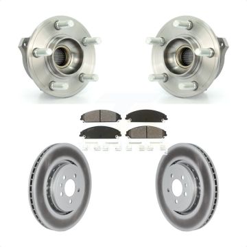 Front Hub Bearing Assembly Coated Disc Brake Rotors And Pads Kit For Dodge Charger KBB-121834