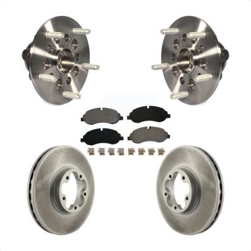 Front Hub Bearing Assembly Coated Disc Brake Rotors And Pads Kit For Ford Transit-350 HD KBB-121837