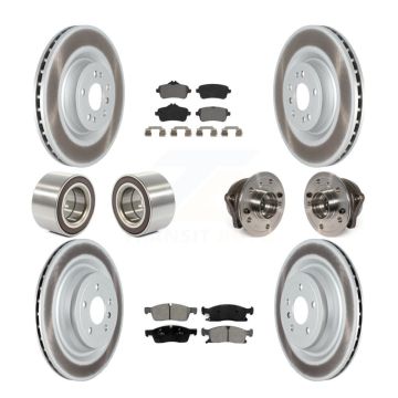 Front Rear Hub Bearing Coat Brake Rotor Pad Shoe Kit (10Pc) For Mercedes-Benz GL350 GL450 KBB-121845