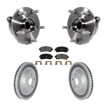 Front Hub Bearing Assembly Coated Brake Rotor Pads Kit For Subaru Forester Outback Legacy KBB-121883