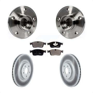 Front Hub Bearing Assembly Coated Disc Brake Rotors And Ceramic Pads Kit For Volvo XC60 KBB-121884