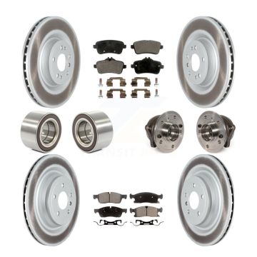 Front Rear Hub Bearing Coat Brake Rotor Pad Shoe Kit (10Pc) For Mercedes-Benz GL350 GL450 KBB-121892