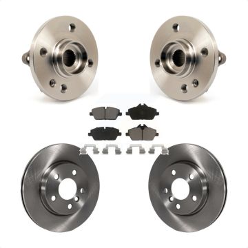Front Hub Bearing Assembly Disc Brake Rotors And Pads Kit For 2014-2015 Mini Cooper 1.6L KBB-121897