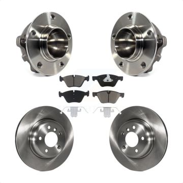 Front Hub Bearing Assembly Disc Brake Rotors And Ceramic Pads Kit For BMW 528i KBB-121903
