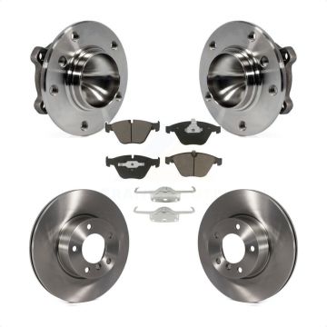 Front Hub Bearing Assembly Disc Brake Rotors And Ceramic Pads Kit For BMW 328i X1 KBB-121907