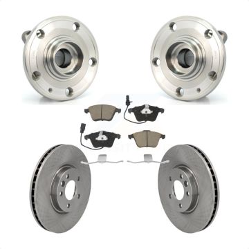 Front Hub Bearing Brake Rotor & Pad Kit For Volkswagen CC With 340mm Diameter KBB-121930