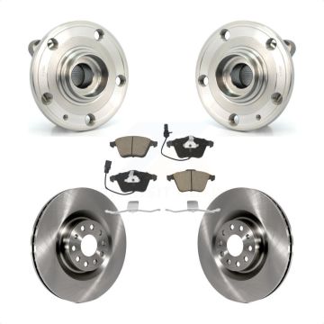 Front Hub Bearing Assembly Disc Brake Rotors And Pads Kit For Volkswagen Passat CC Golf R KBB-121931