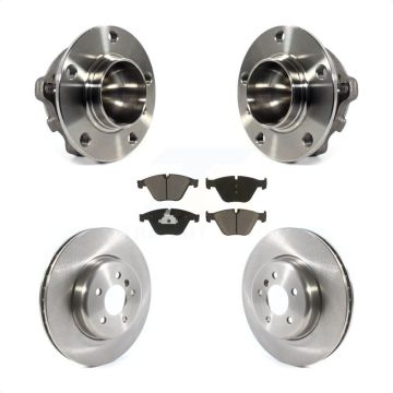 Front Hub Bearing Brake Rotor & Pads Kit For BMW 535i 640i Gran Coupe ActiveHybrid 5 535d KBB-121934