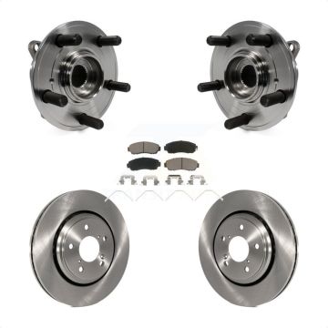 Front Hub Bearing Assembly Disc Brake Rotors And Pads Kit For 2015-2017 Honda Odyssey KBB-121936