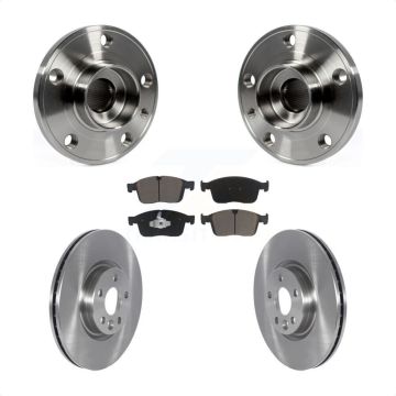Front Hub Bearing Assembly Disc Brake Rotors And Ceramic Pads Kit For Volvo XC60 KBB-121937