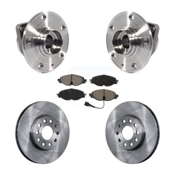 Front Hub Bearing Brake Rotor & Pad Kit For Volkswagen Jetta Taos Golf SportWagen Audi A3 KBB-121941