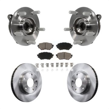 Front Hub Bearing Assembly Disc Brake Rotors And Ceramic Pads Kit For Mazda 3 Sport KBB-121949