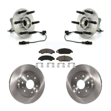 Front Hub Bearing Brake Rotor Pad Kit For Chevrolet Avalanche Cadillac GMC Tahoe Escalade KBB-121956