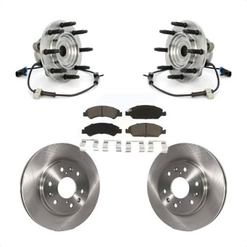 Front Hub Bearing Brake Rotor And Pad Kit For Chevrolet GMC Silverado 1500 Sierra Classic KBB-121959
