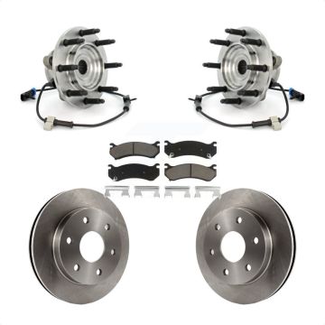 Front Hub Bearing Brake Rotor And Pad Kit For Chevrolet Silverado 1500 GMC Sierra Classic KBB-121961