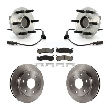 Front Hub Bearing Assembly Disc Brake Rotors And Pads Kit For Chevrolet Silverado 1500 KBB-121965