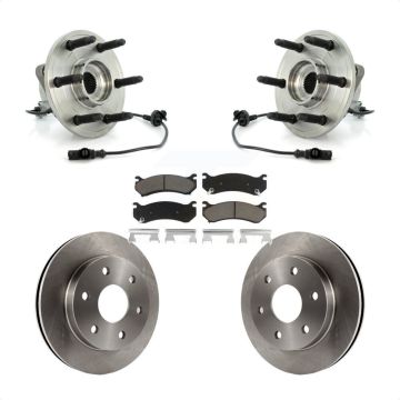 Front Hub Bearing Assembly Disc Brake Rotors And Pads Kit For Chevrolet Silverado 1500 KBB-121966