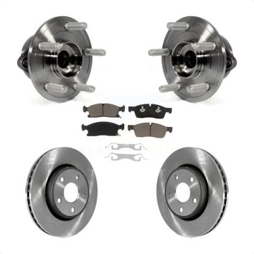 Front Hub Bearing Assembly Disc Brake Rotor Pad Kit For Jeep Grand Cherokee Dodge Durango KBB-121971