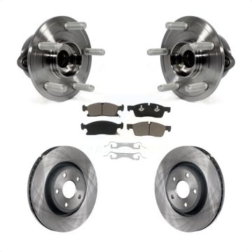 Front Hub Bearing Assembly Brake Rotor & Pad Kit For Jeep Grand Cherokee Dodge Durango WK KBB-121972
