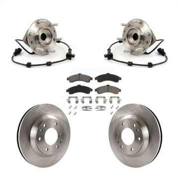 Front Hub Bearing Disc Brake Rotor Pad Kit For GMC Envoy Chevrolet Trailblazer Oldsmobile KBB-121974