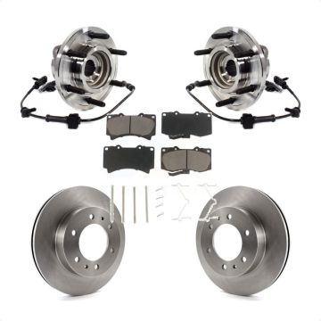 Front Hub Bearing Assembly Disc Brake Rotors And Pads Kit For 2009-2010 Hummer H3T H3 KBB-121976