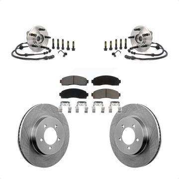 Front Hub Bearing Assembly Disc Brake Rotor Pad Kit For Ford Explorer Mercury Mountaineer KBB-121978