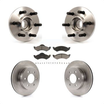 Front Hub Bearing Disc Brake Rotor Pads Kit For Dodge Dakota Durango RWD with 2-Wheel ABS KBB-121979