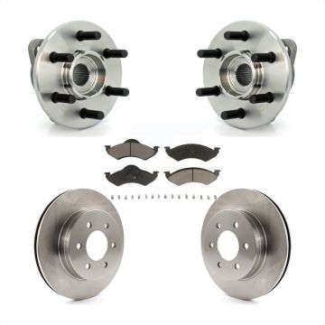 Front Hub Bearing Assembly Disc Brake Rotor And Ceramic Pads Kit For Dodge Dakota Durango KBB-121981