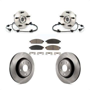 Front Hub Bearing Assembly Disc Brake Rotor And Pad Kit For Jeep Grand Cherokee Commander KBB-121982