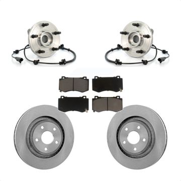 Front Hub Bearing Assembly Brake Rotor And Pad Kit For 2006-2010 Jeep Grand Cherokee SRT8 KBB-121983