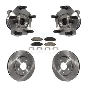 Front Hub Bearing Disc Brake Rotor & Pad Kit For Nissan NV200 LEAF Chevrolet City Express KBB-121985
