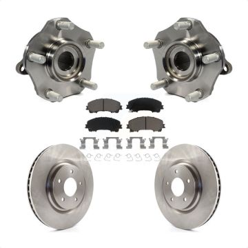 Front Hub Bearing Assembly Disc Brake Rotors And Ceramic Pads Kit For Nissan Rogue KBB-121987